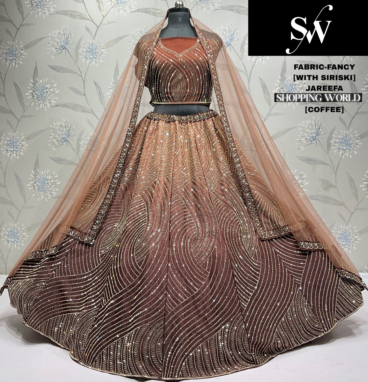 Attractive pista green Fancy Lehenga stone work