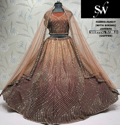 Attractive pista green Fancy Lehenga stone work