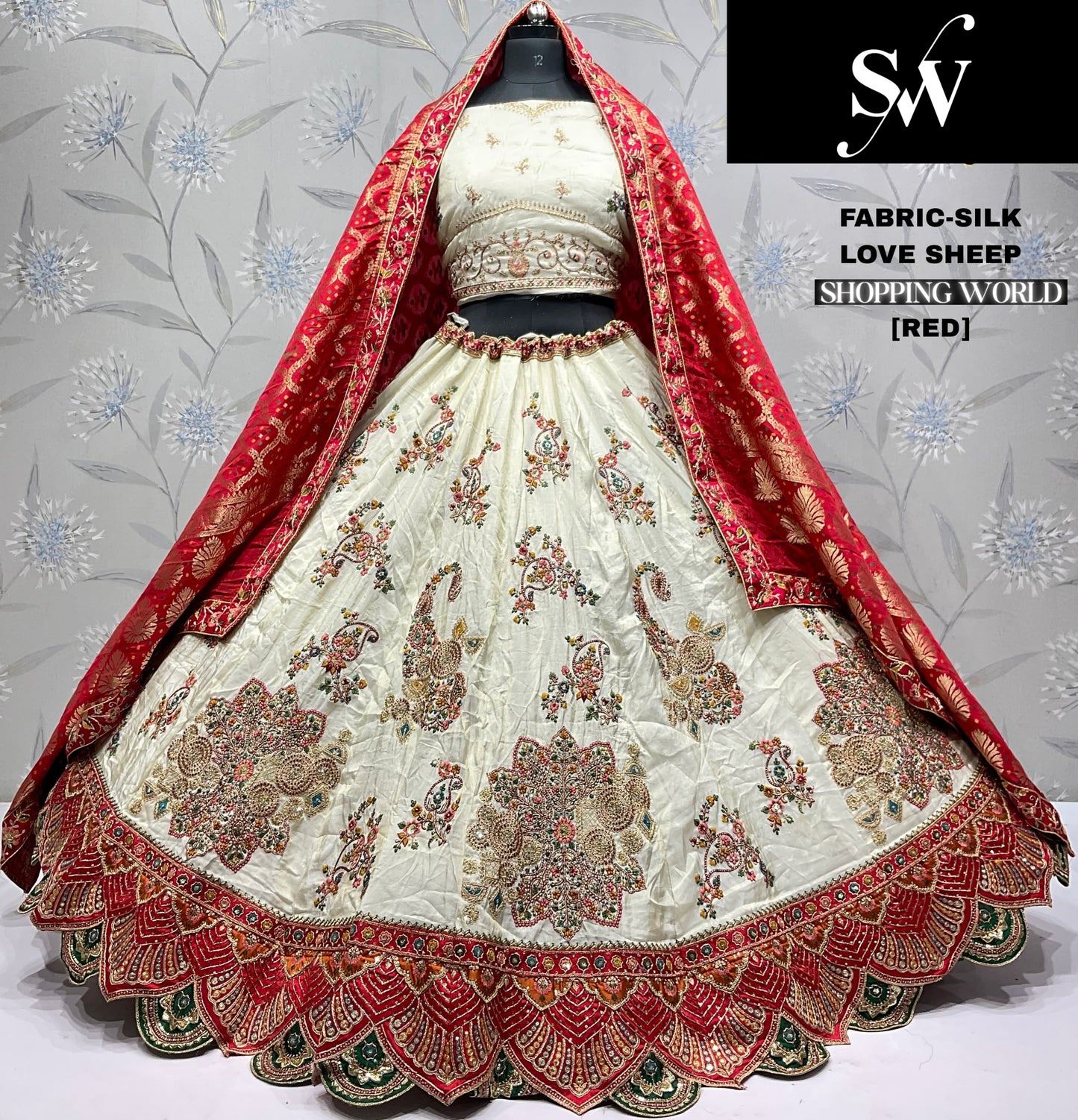 Lovely red Silk Lehenga