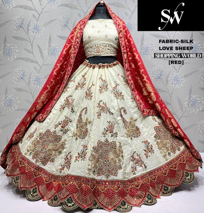 Lovely red Silk Lehenga