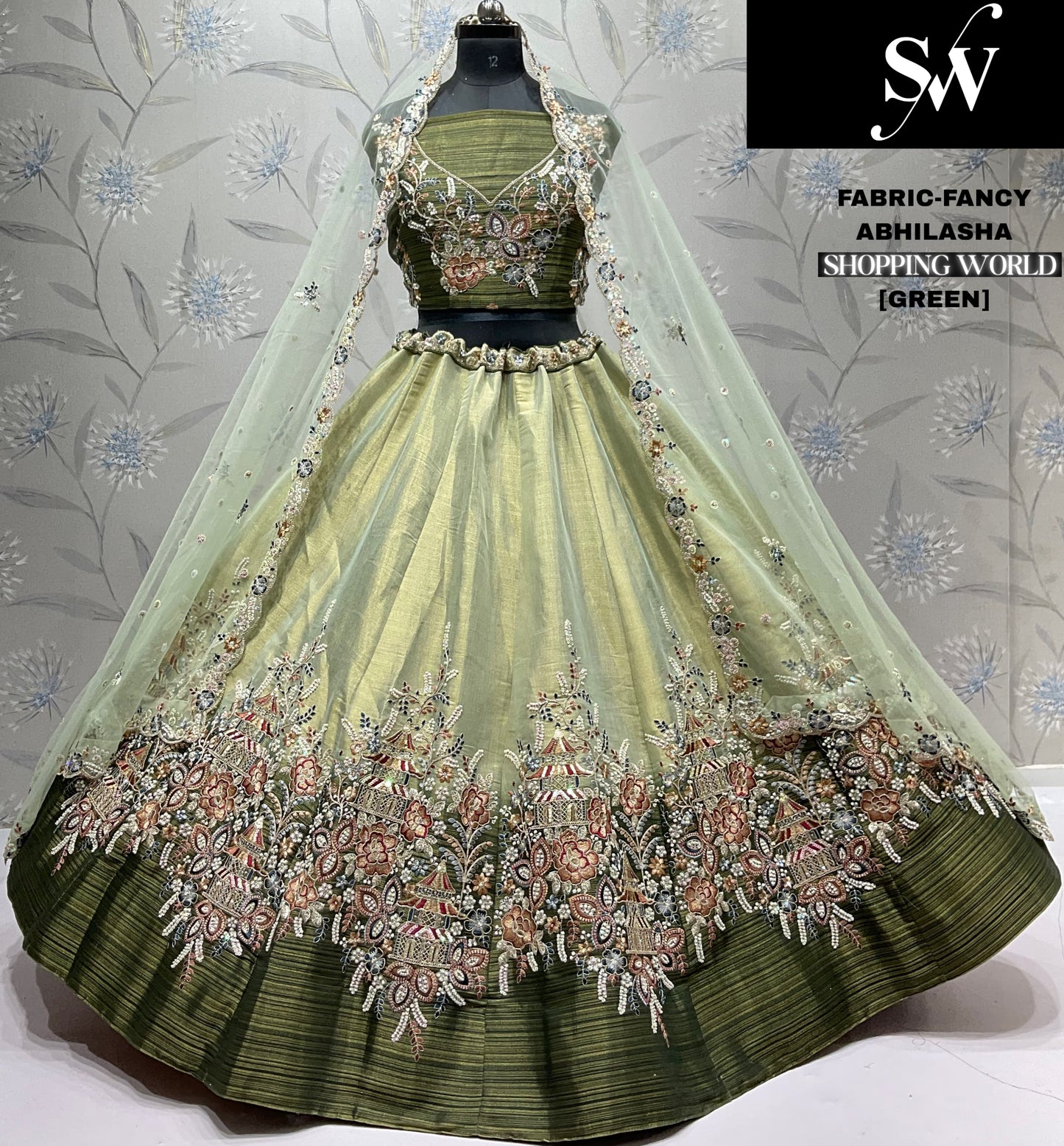 Majestic Coffee rust orange double shade Fancy Lehenga