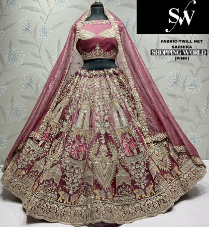 Beautiful Lavender Twill Net Lehenga