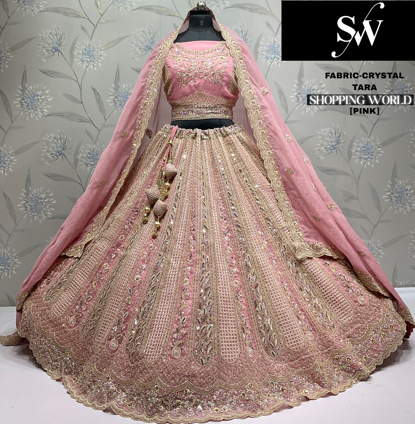 Fantastic Lavender Crystal Lehenga