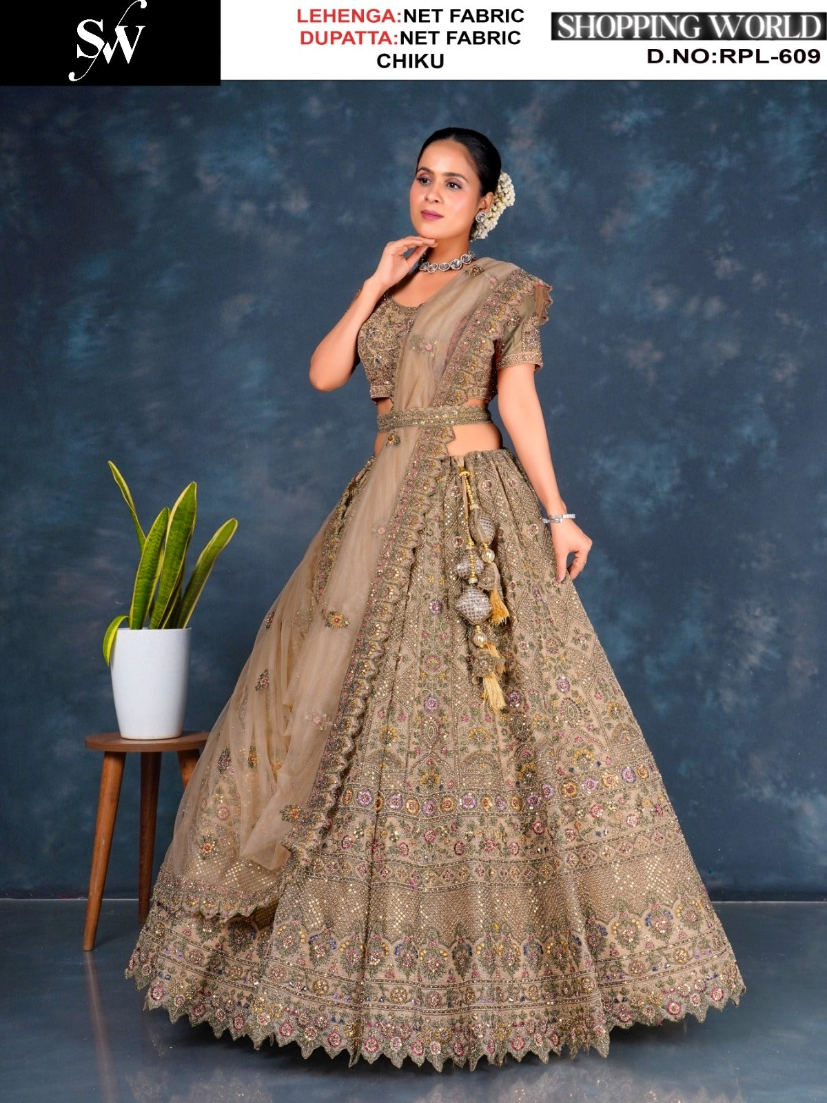 Designer Gajri pink Net Lehenga