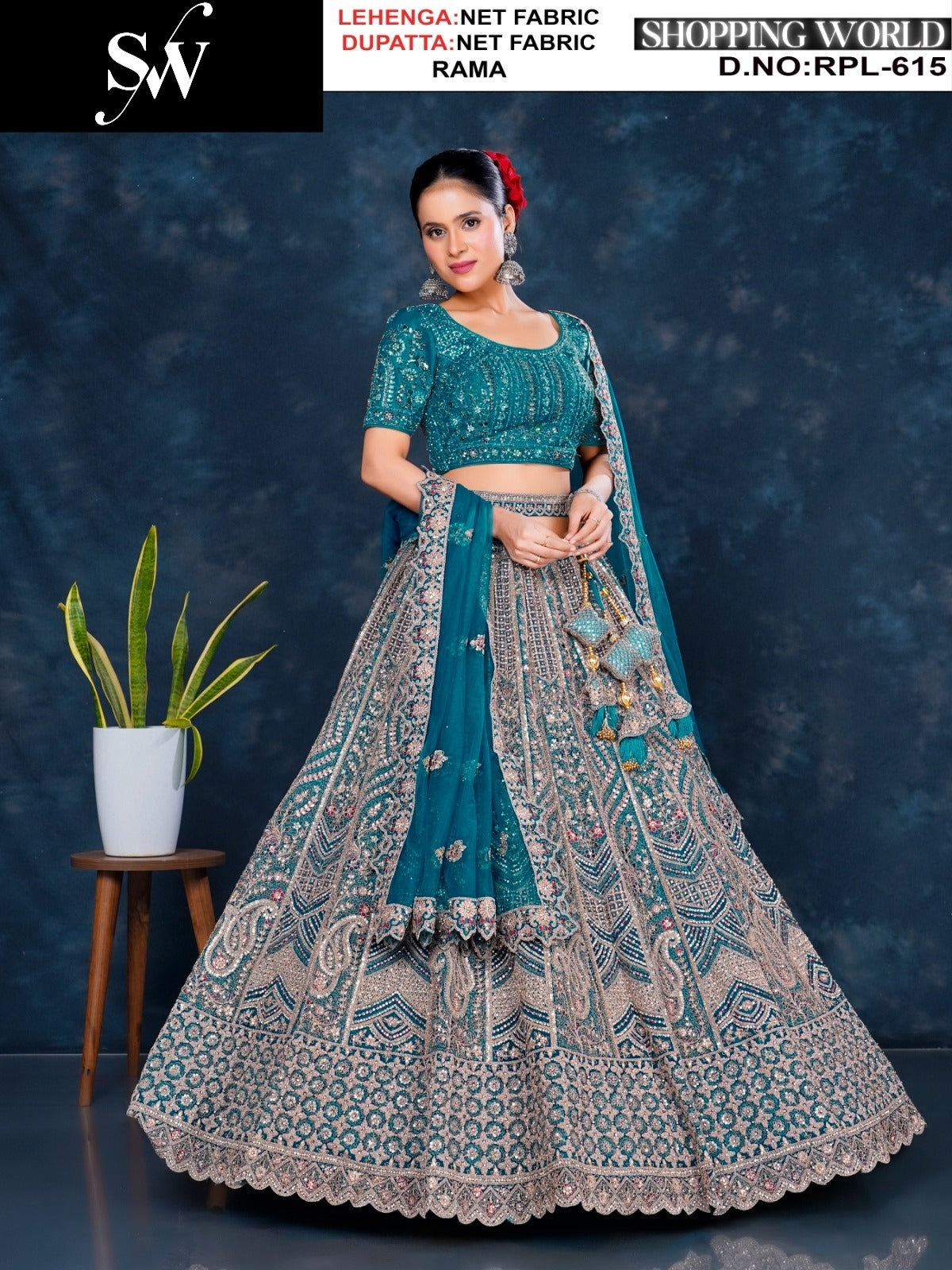 Superb Trendy Red Net Lehenga