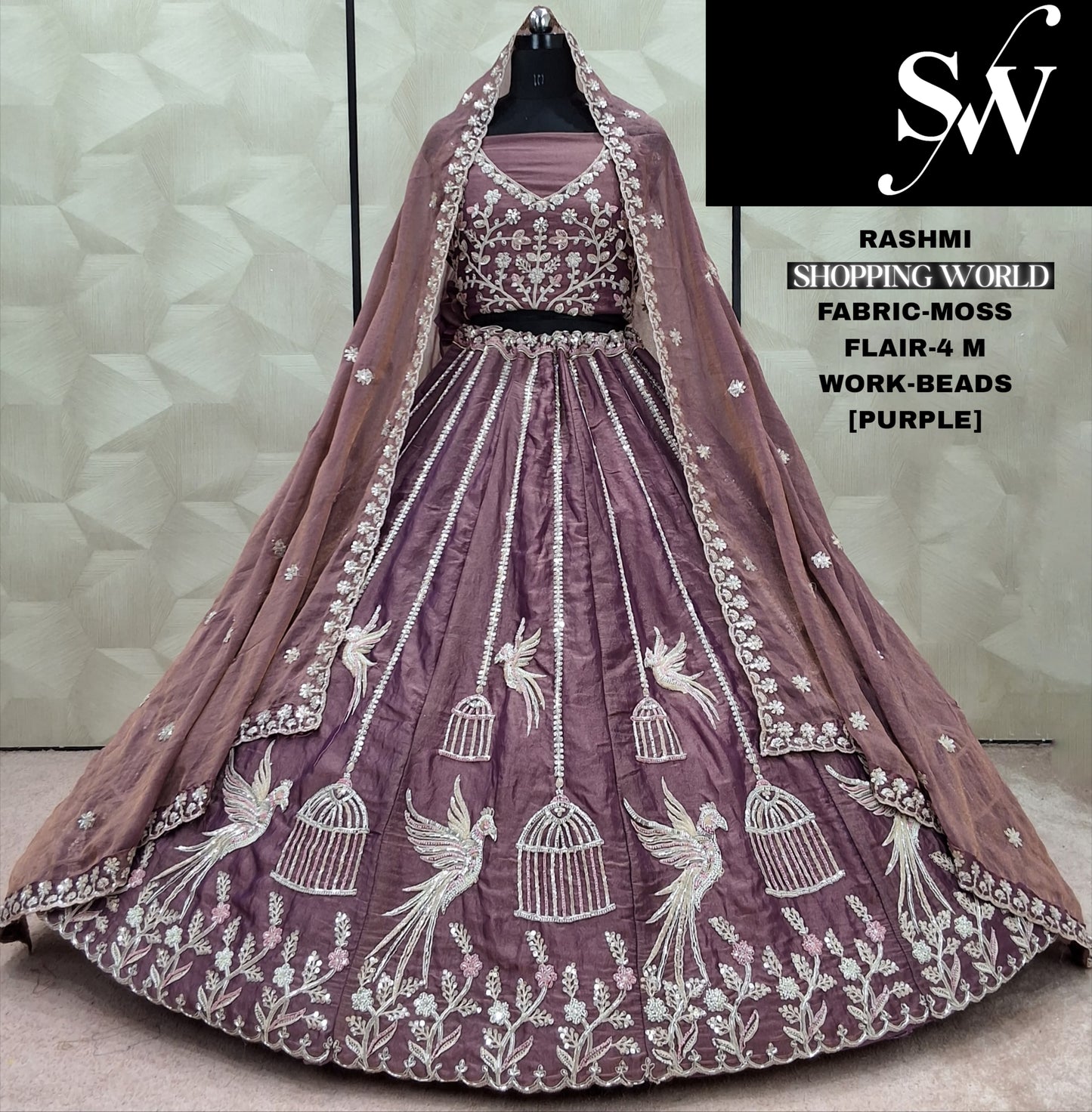 Amazing mehendi green Parrot Moss Lehenga