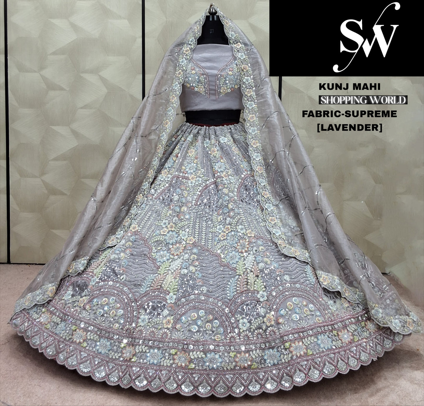 Engaging Lavender Supreme Lehenga