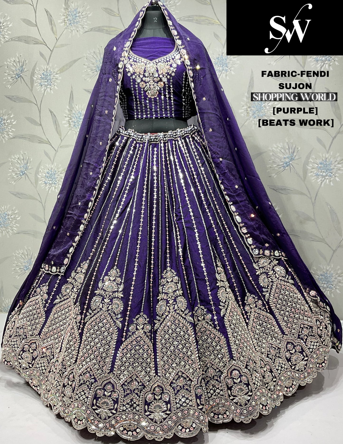Khoobsurat Sky blue Firozi Beats Fendi Sujon Lehenga