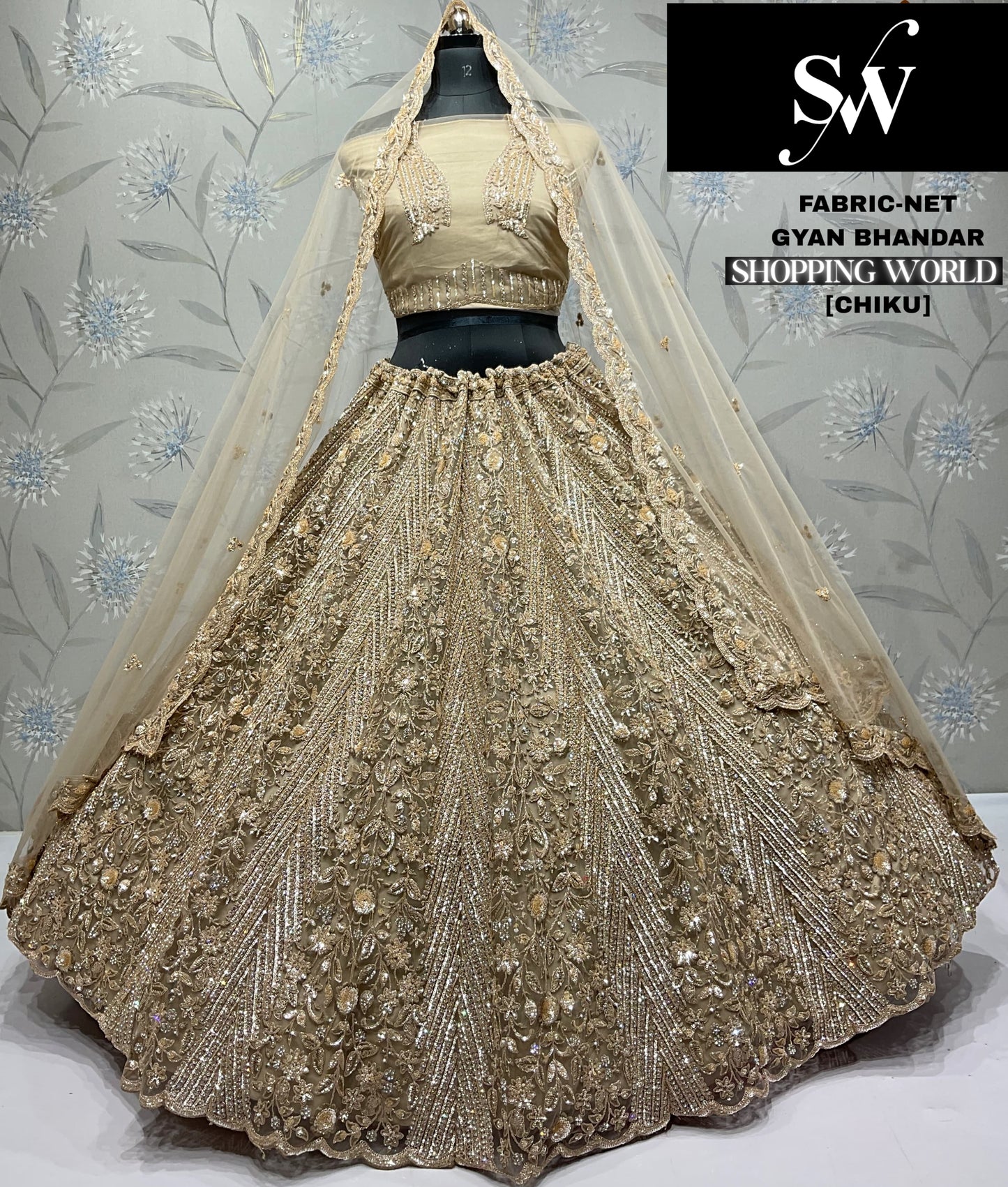 Pleasing White Net Lehenga