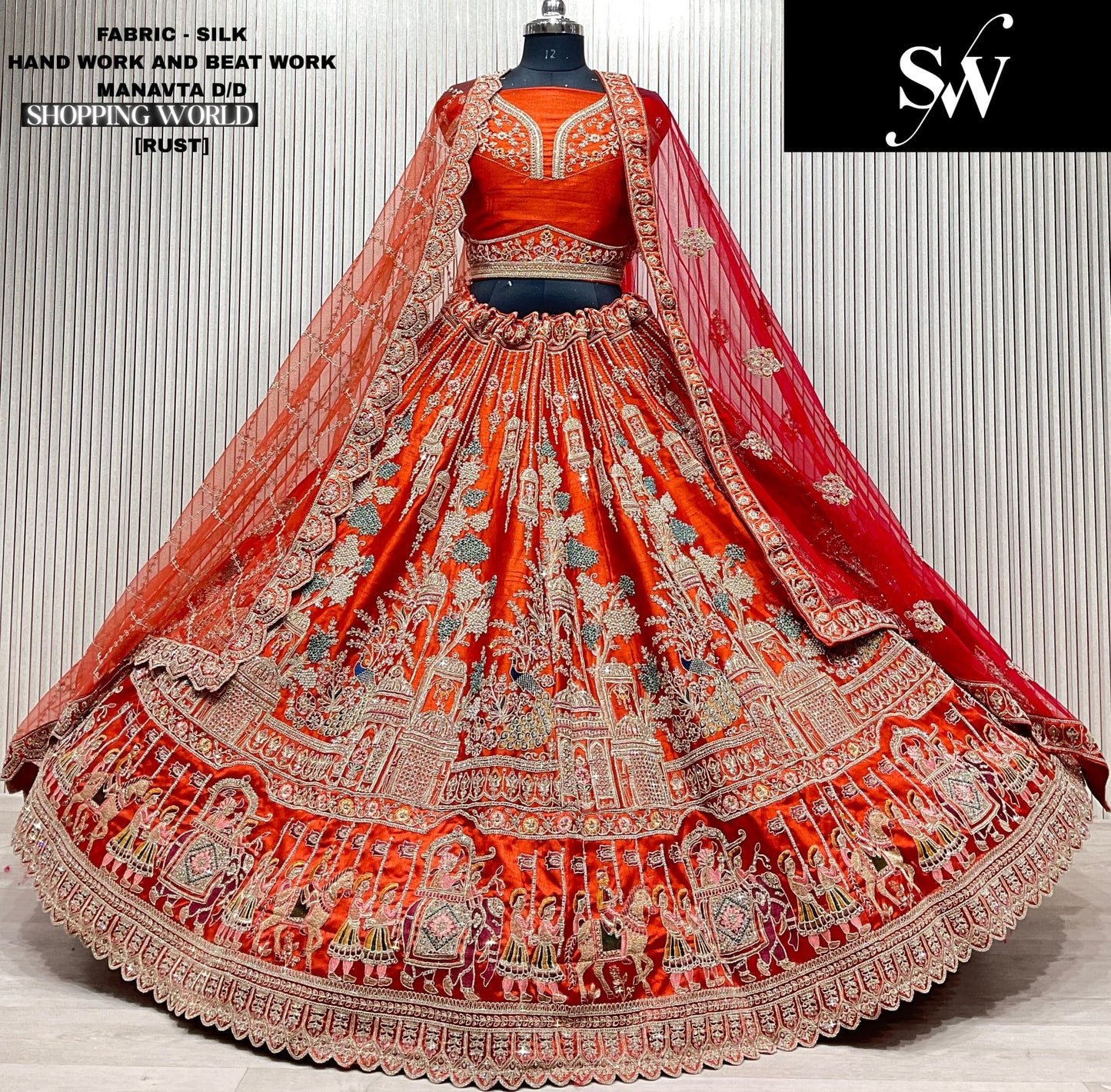 Amazing red Doli barat Bridal Lehenga Happy Customer