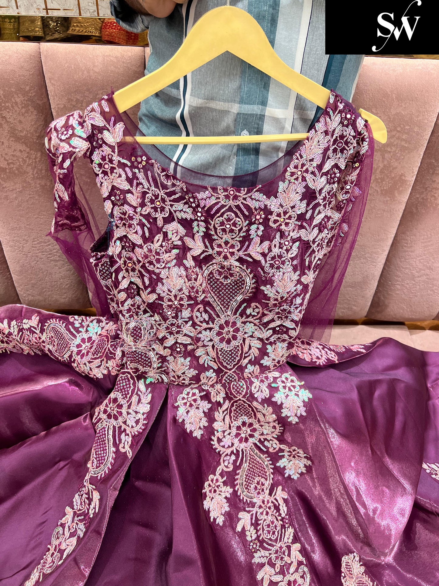 Stunning purple gown