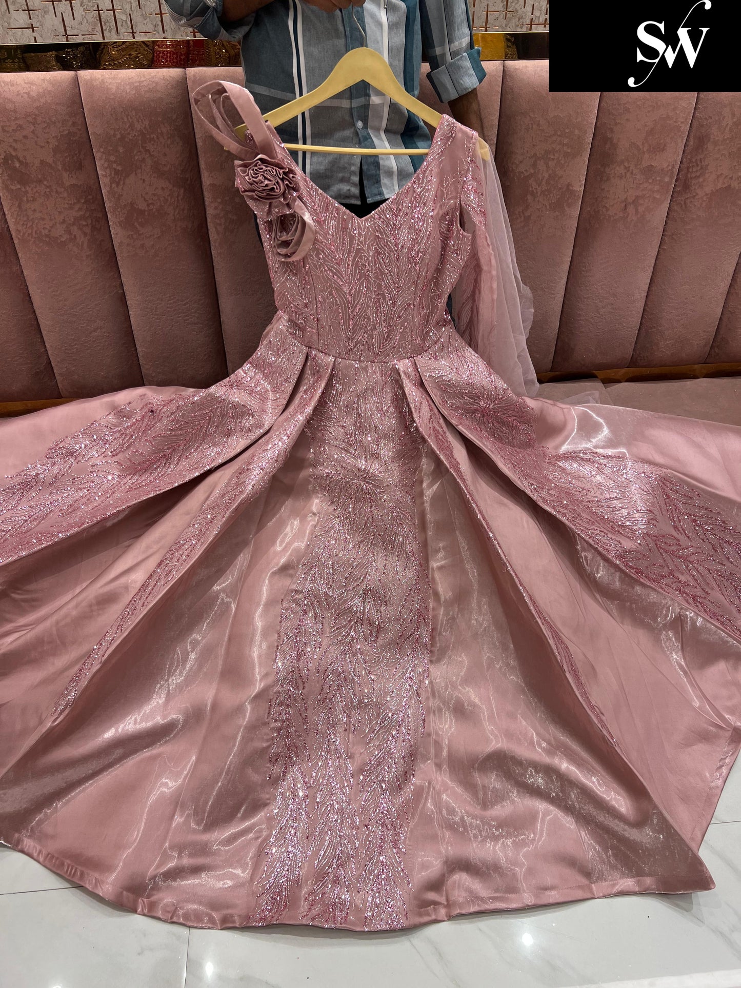 Good looking pink gown