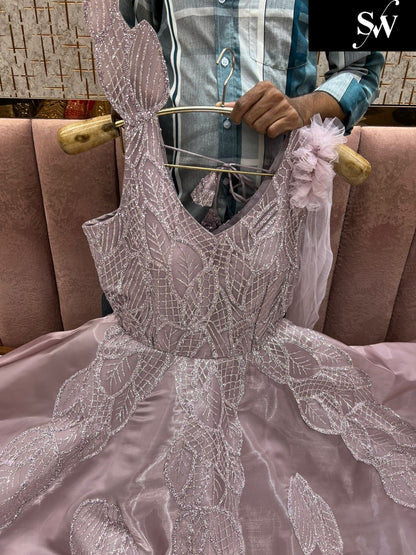 Embellished Sky blue gown