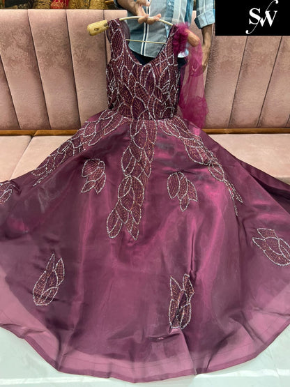 Embellished Sky blue gown