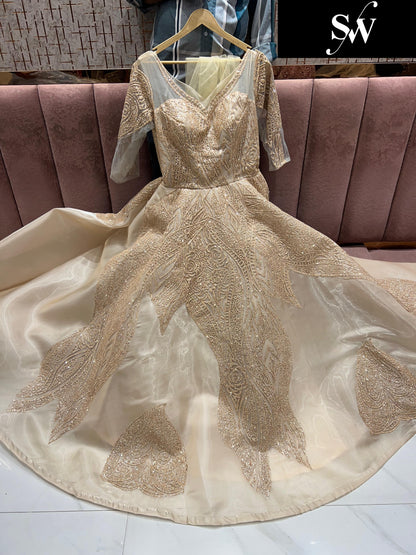 Attractive Golden gown
