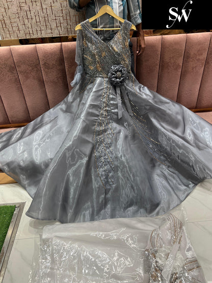 Glamorous Grey Golden gown