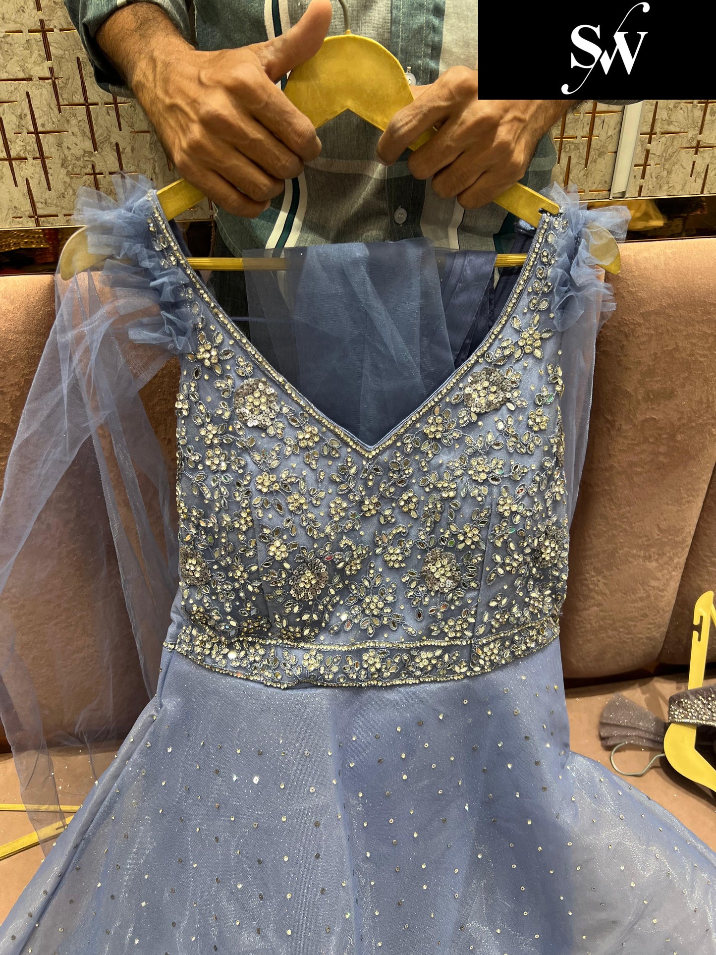 Tremendous Sky blue gown