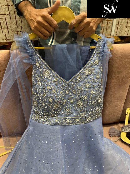Tremendous Sky blue gown