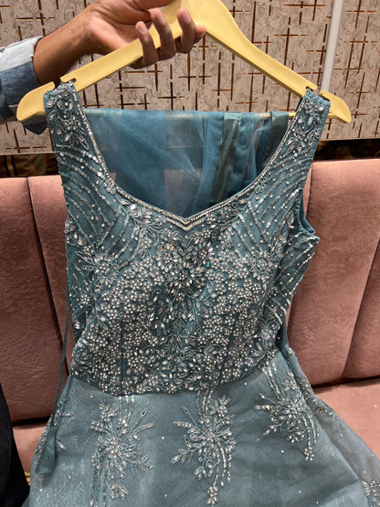 Khoobsurat Sky blue gown