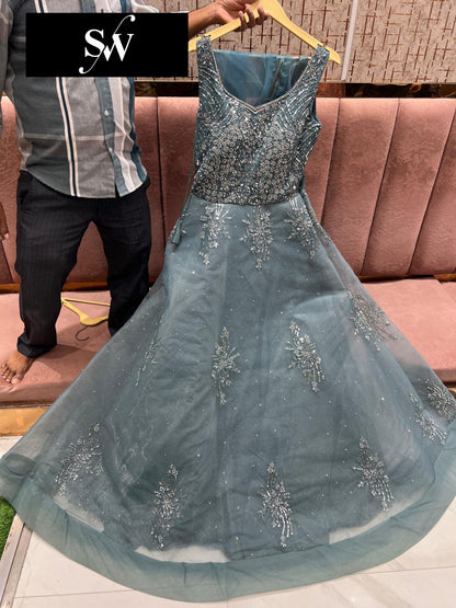 Khoobsurat Sky blue gown