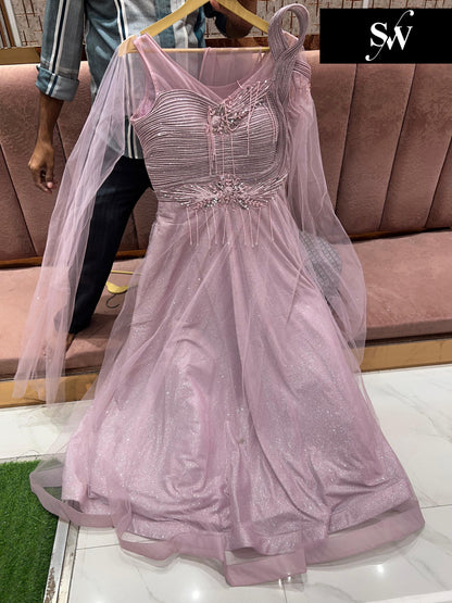 Khoobsurat light pink gown
