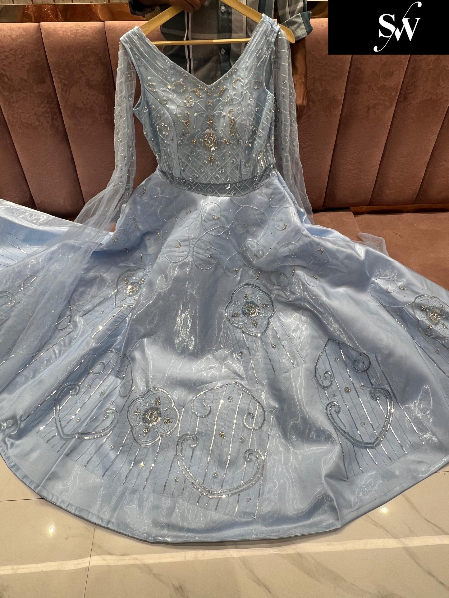 Majestic Sky blue gown