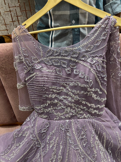 Delighted purple Sequins gown