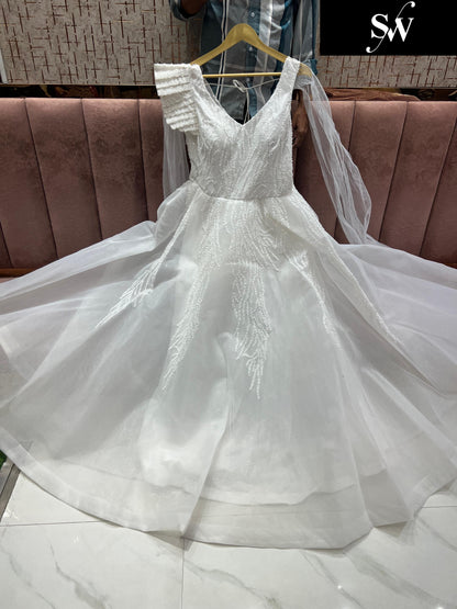 Engaging White gown