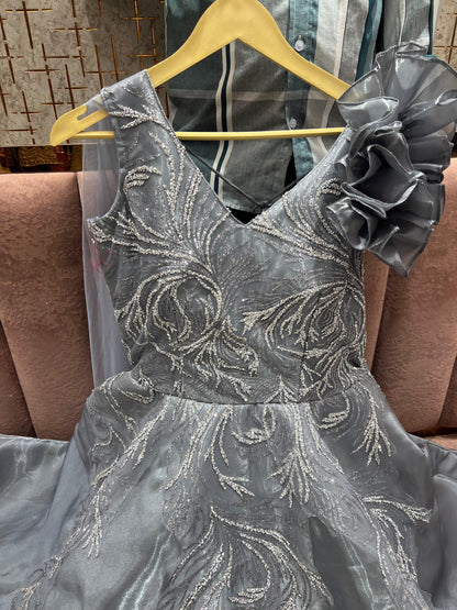 Elegant Grey Sequins gown