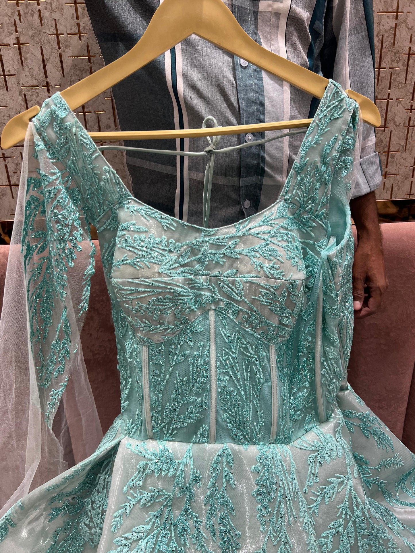 Awesome Sea green gown