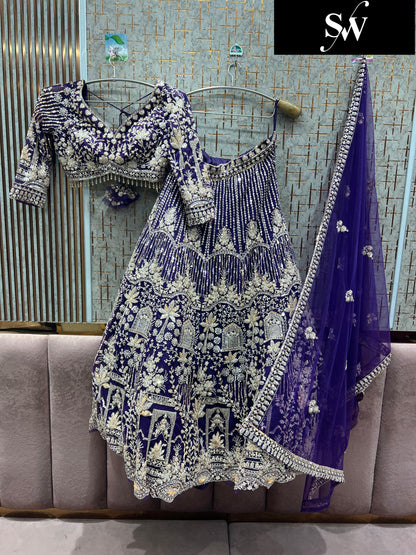 Fantastic golden beige peach Crop top Lehenga Happy Customer