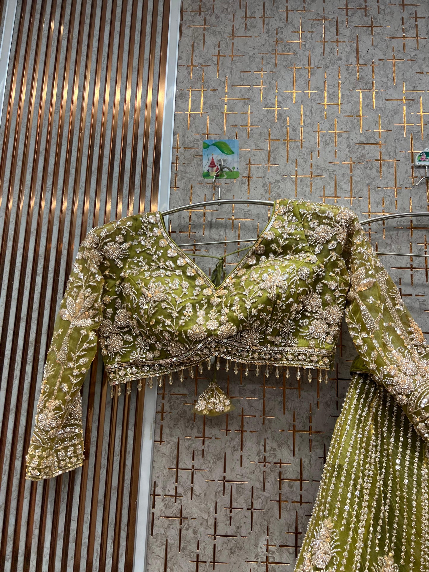 Designer Red crop top Lehenga Happy Customer