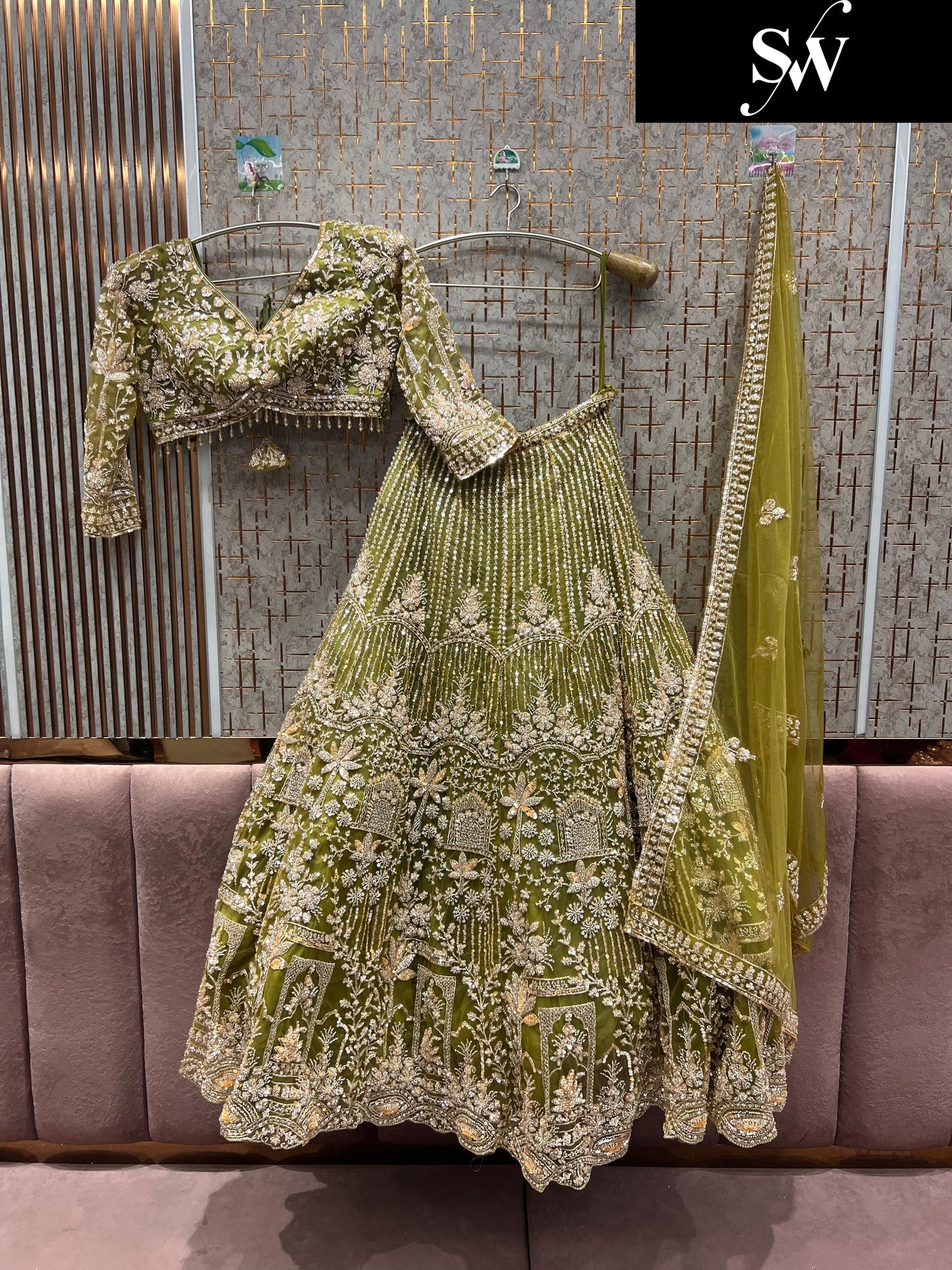 Designer Red crop top Lehenga Happy Customer