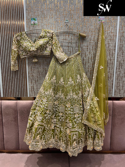 Designer Red crop top Lehenga Happy Customer