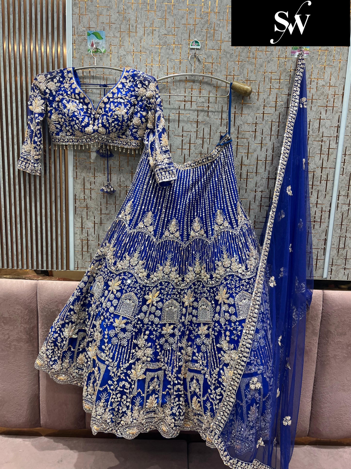 Designer Red crop top Lehenga Happy Customer