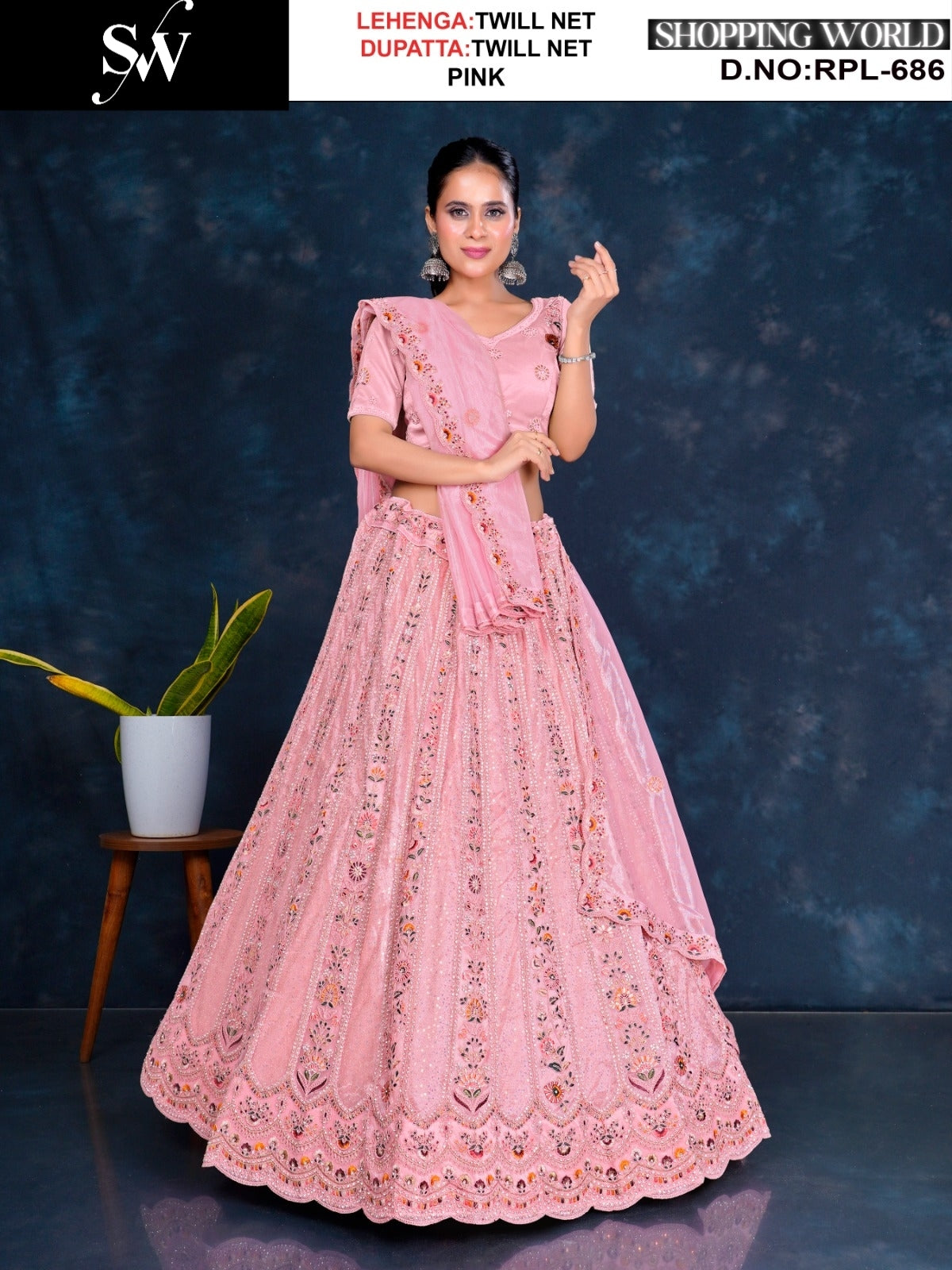 Lovely Lavender Twill Net Lehenga