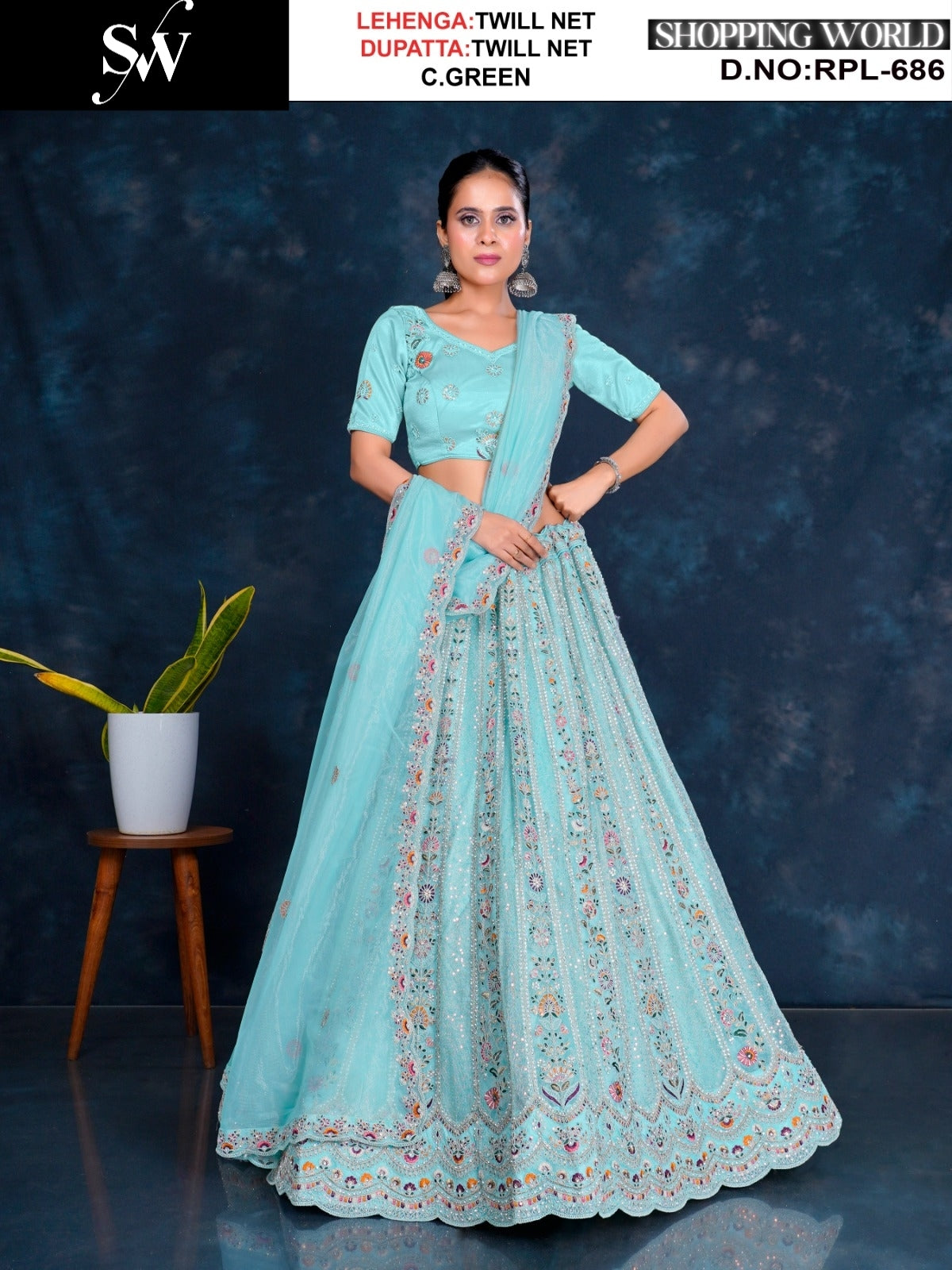 Lovely Lavender Twill Net Lehenga