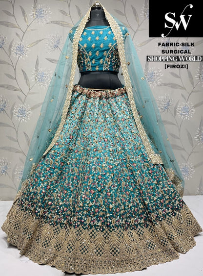 Astonishing coffee Silk Lehenga