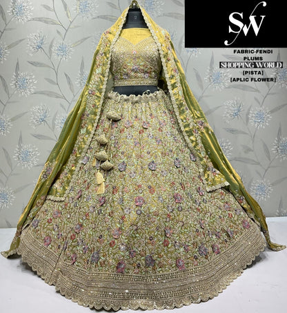 Glamorous Sky green Fendi Lehenga