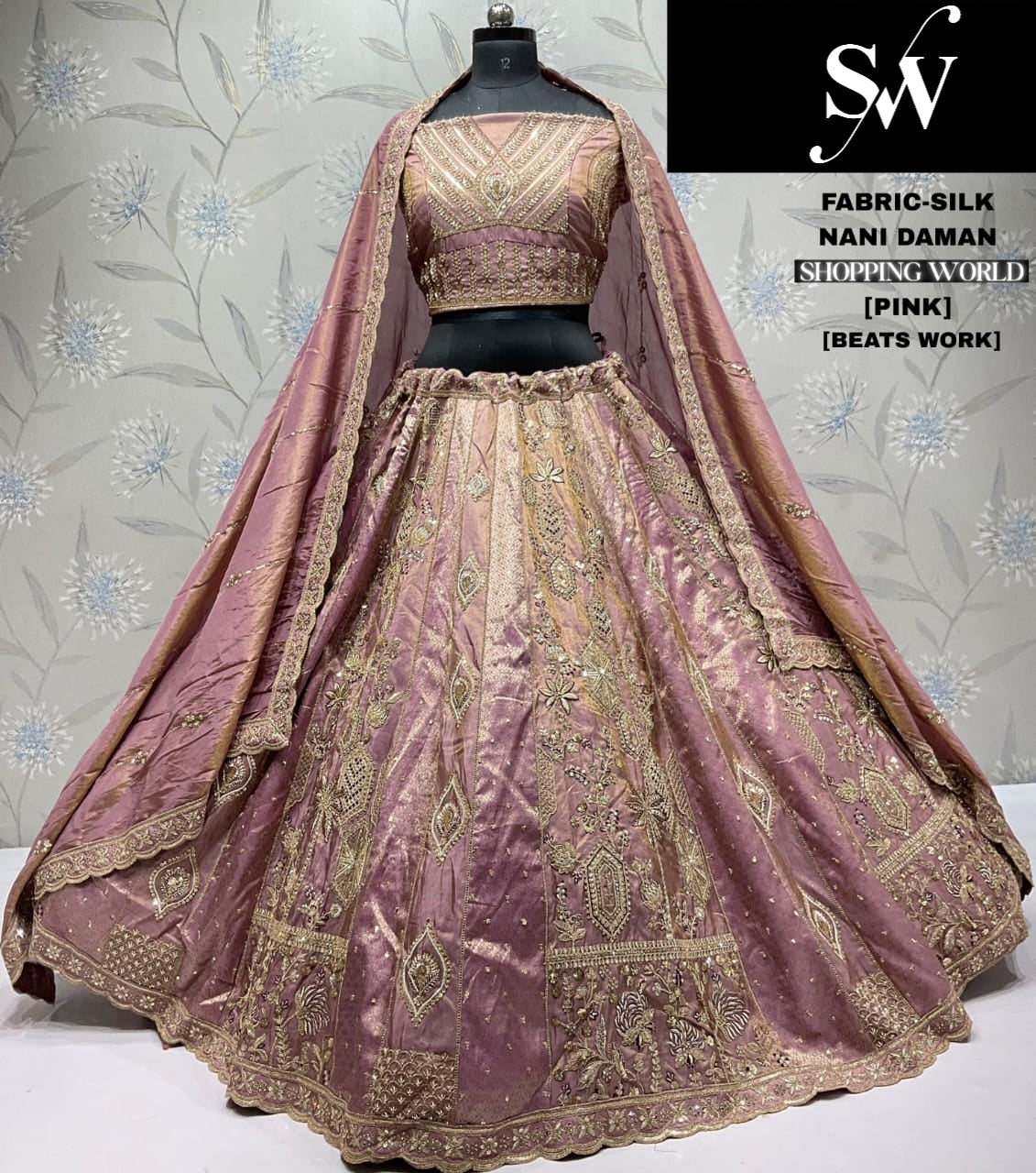 Beautiful Lavender Silk Lehenga
