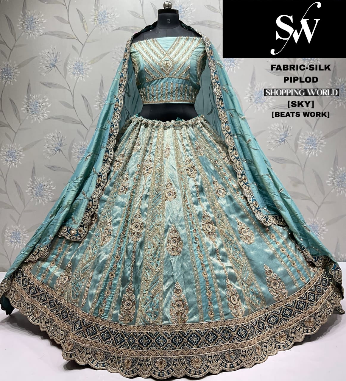 Charming Lavender purple Silk Lehenga