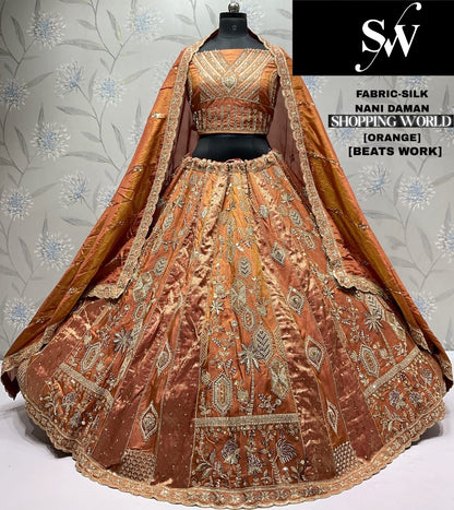 Beautiful Lavender Silk Lehenga