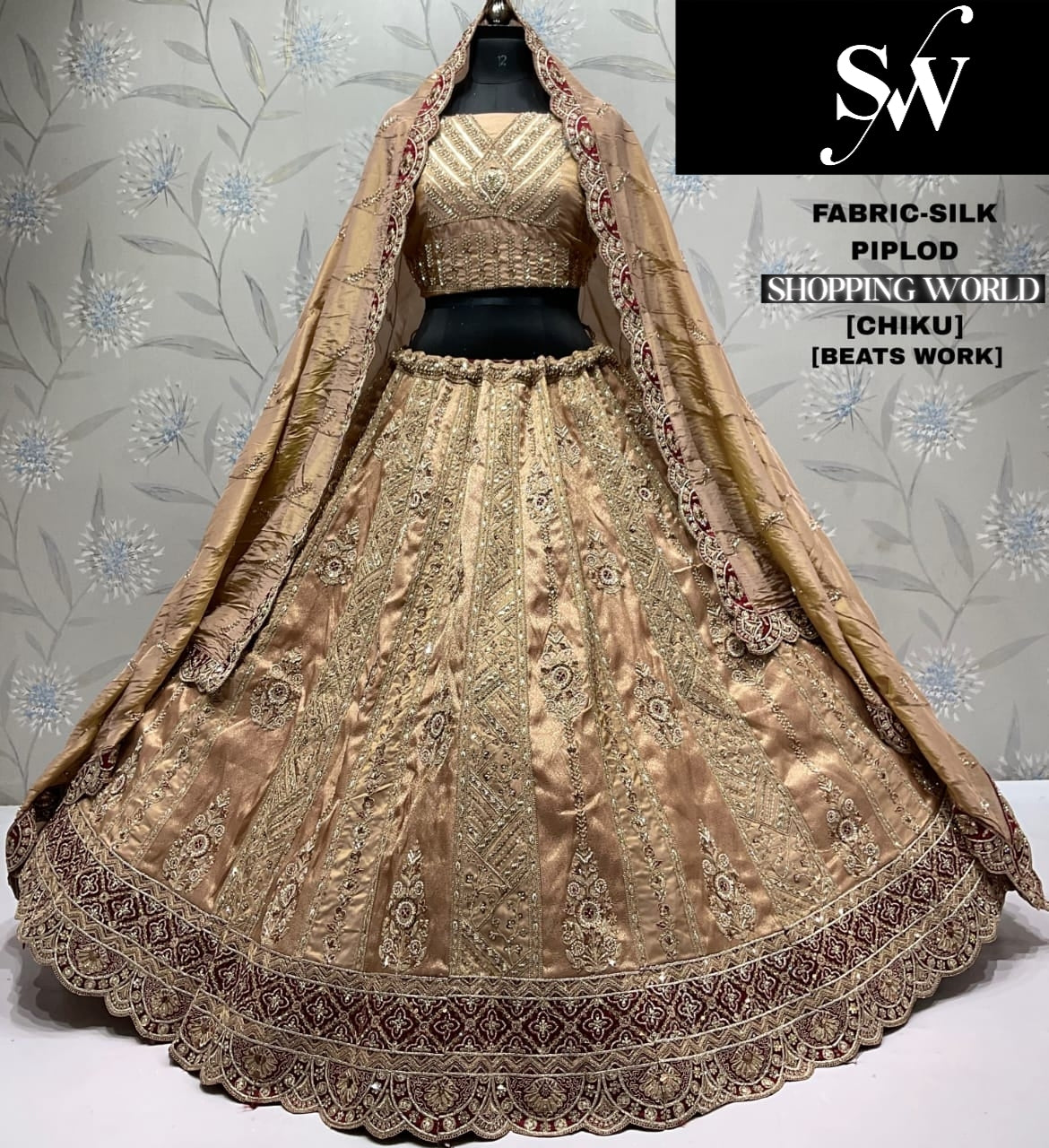 Charming Lavender purple Silk Lehenga