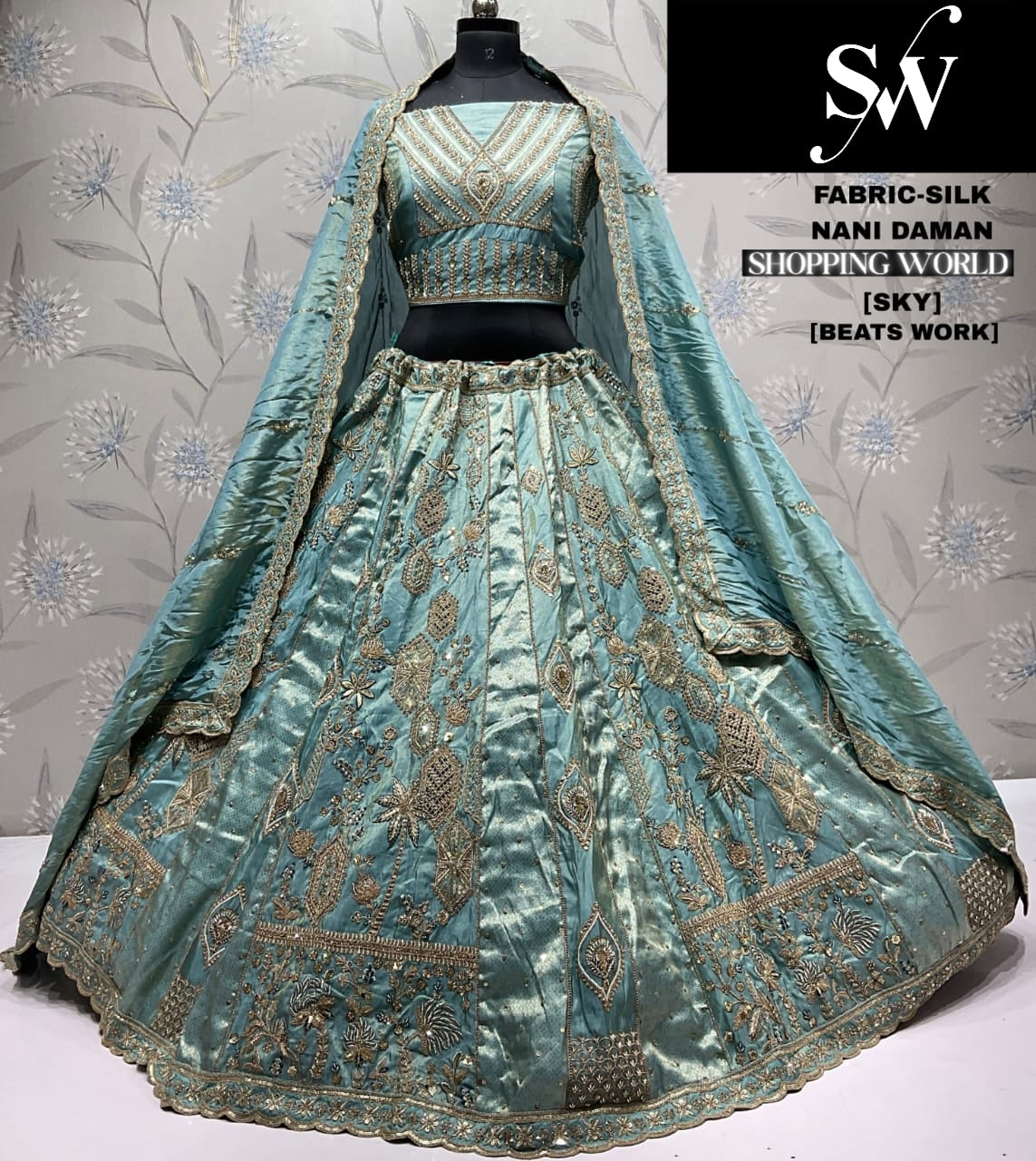 Beautiful Lavender Silk Lehenga