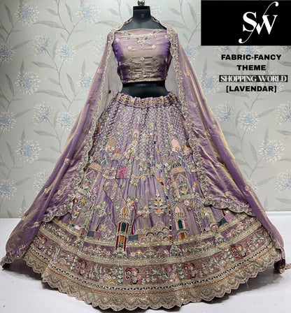 Elegant peach Fancy Lehenga