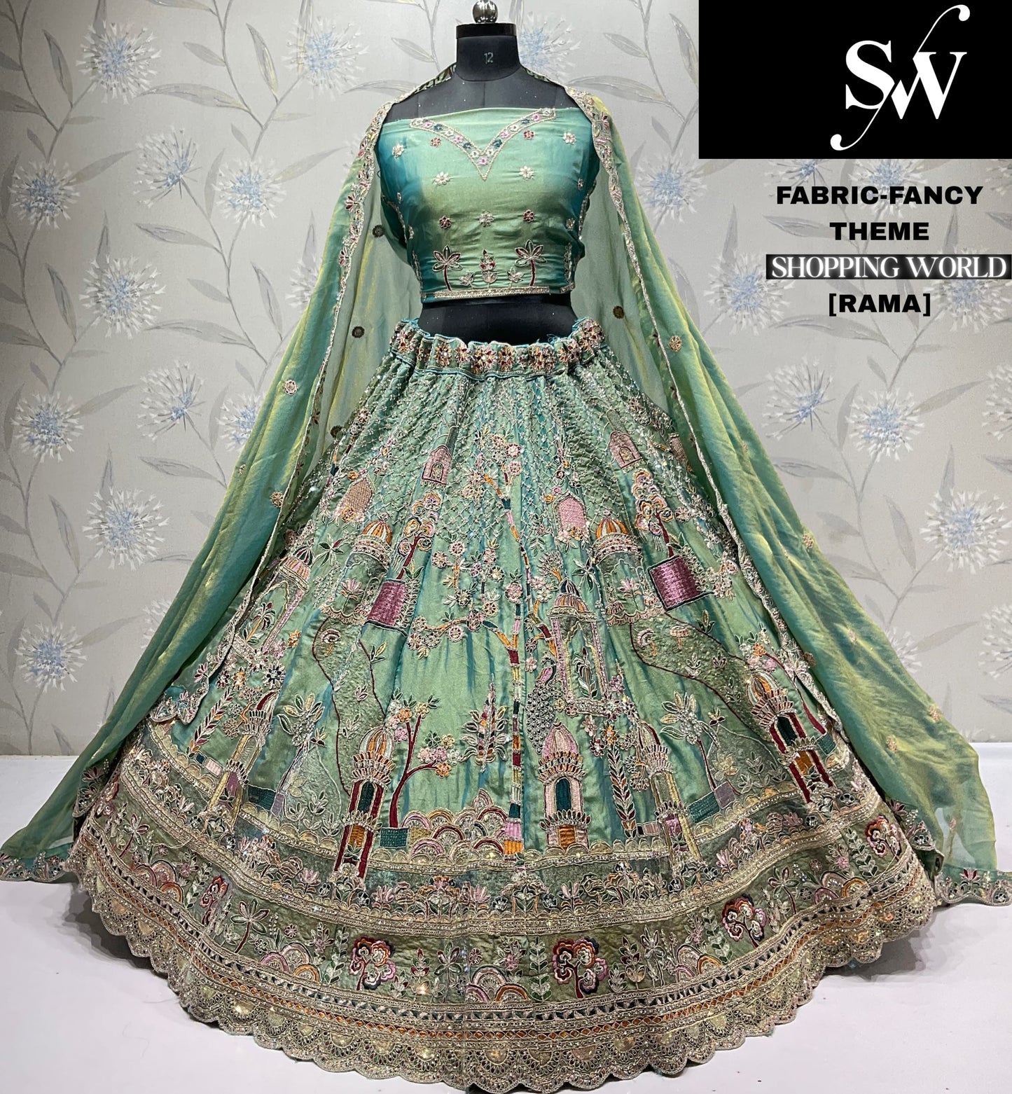 Elegant peach Fancy Lehenga