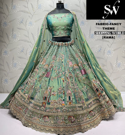 Elegant peach Fancy Lehenga