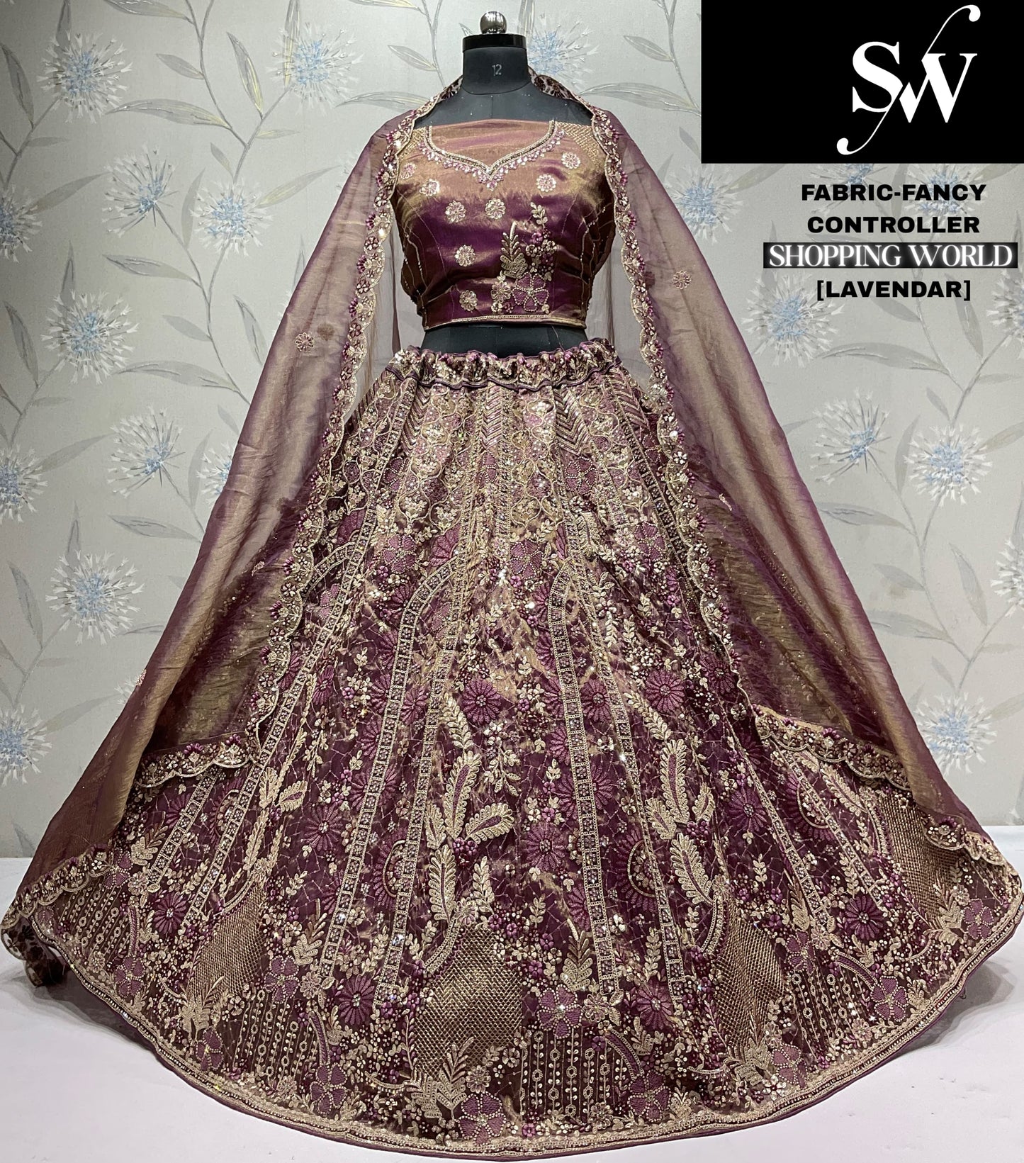 Stunning Lavender Fancy Lehenga