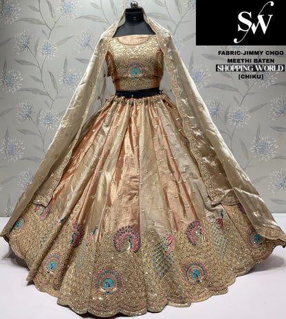 Pretty pink Jimmy Choo peacock Lehenga