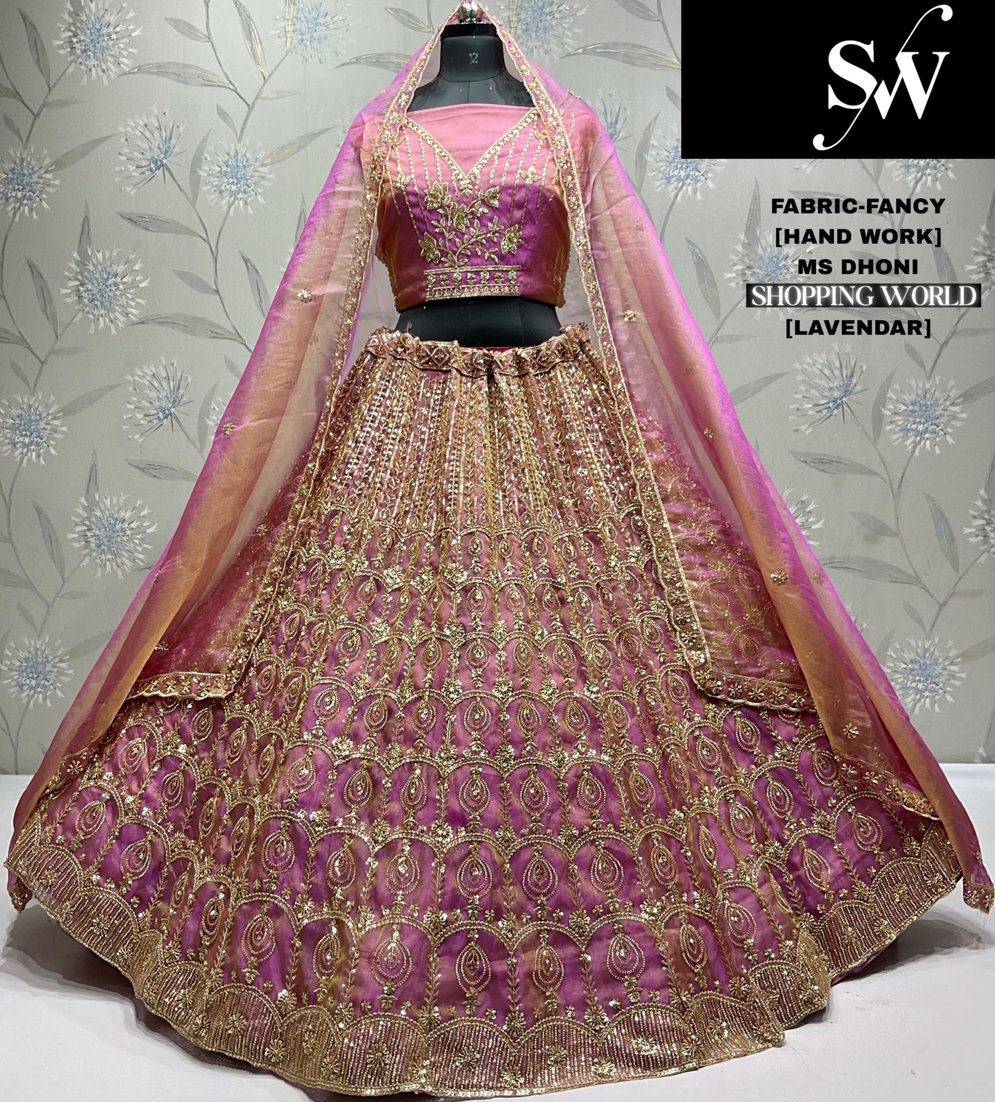 Amazing pink Lavender Fancy Lehenga